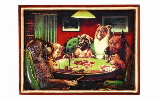 poker dogs sign